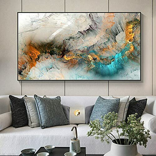 SUKPDJO Nordic Luxury Gold Abstrakte Leinwand Bilder Gold und Rot Bilder Wohnzimmer Moderne Abstrakt Kunst Wandbilder Wohnzimmer Abstrakt Bunt Bilder No Frame (60x120 cm No Frame,C) von SUKPDJO