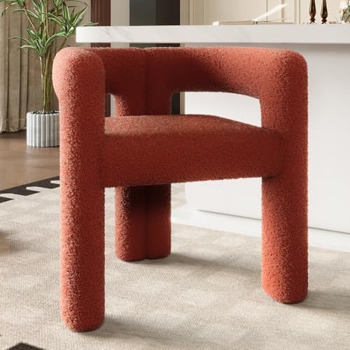 Ergonomischer Sessel mit Premium Teddy Flor, 55 x 62 68.5cm, Einzigartiges Design, vielseitig einsetzbar Moderner Allrounder-Sessel Robust (Braun) von SUKY