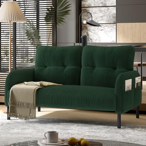 SUKY Cord-Zweisitzer mit Komfortpolsterung Hohe Rückenlehne & Seitentaschen Metallfüße Integrierte Seitentaschen einladende Weichheit bei optimaler Stützwirkung perfekt, 112 x 75 x 79 cm (Smaragd) SUKY Cord-Zweisitzer mit Komfortpolsterung Hohe Rückenlehne & Seitentaschen Metallfüße Integrierte Seitentaschen einladende Weichheit bei optimaler Stützwirkung perfekt, 112 x 75 x 79 cm (Smaragd) von SUKY
