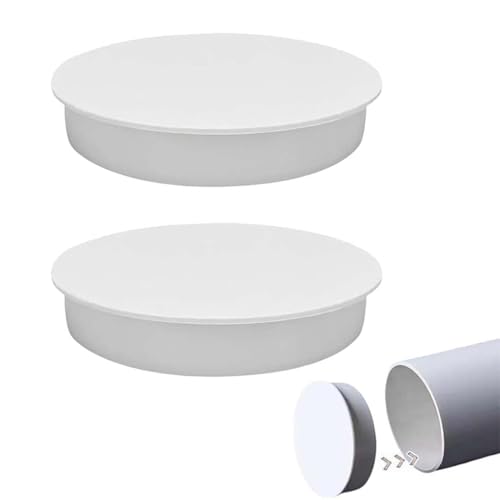 SULIUDAJI 2 Stück Lüftungsrohr Abdeckung Für Muffenstopfen DN 100 - Rohr Deckel 100Mm, Rohrabdeckung Deckel, PVC Abdeckkappe Abwasserrohr Deckel Endkapp Für Drainagerohre von SULIUDAJI