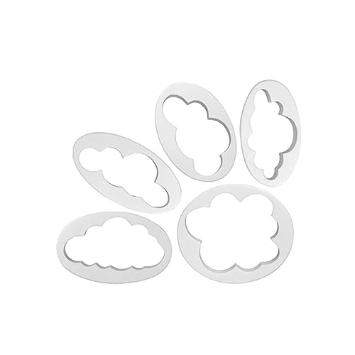 SULIUDAJI 5 Stück Wolken Ausstecher Fondant Keksausstecher Wolken Ausstechform Kinder Cloud Cookies Fondant Kuchenschneider Diy Kuchen Fondant Cookies Fondant Deko Für Backraum Keks Fondant Geburtstag von SULIUDAJI