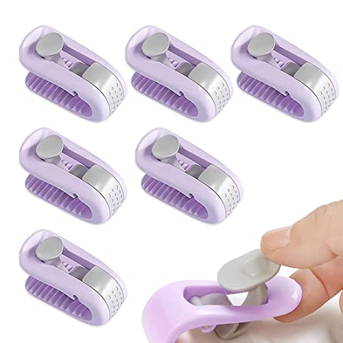 SULIUDAJI Duvet Cover Clips,6 Stück Quilt Cover Clips Bettdeckenbezug Clips Bettbezug Halter Clips für Bettwäsche, Vorhänge,Kommt mit Einer Aufbewahrungsbox (Lila) von SULIUDAJI