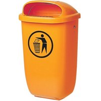 Sulo Abfallbehälter 50l Kunststoff orange H650xB395xT250mm mit Regenhaube von SULO