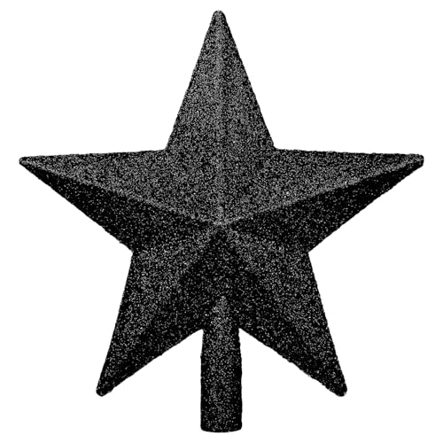SULOLI Christbaumspitze Stern,Glänzender Weihnachtsstern,Stern Weihnachtsbaumspitze,Tannenbaumspitze Für Weihnachtsbaumschmuck Party Dekoration(Schwarz) von SULOLI