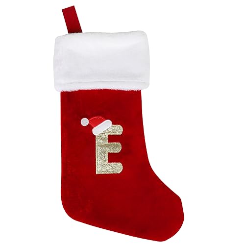 SULOLI Weihnachtsstrumpf,Rote Strumpftaschen,Geschenktüten Weihnachtssocken Zum Aufhängen für Weihnachtsbaum und Heim Deko(E) von SULOLI