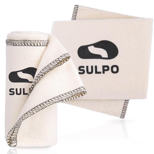SULPO Shoe Cleaning Cloth - for Shoe Polishing - Natural Cotton - Does Not Cause Scratches - Schuhputztücher - 2 Stück von SULPO