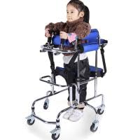 SULQING Kinder-Gehtrainer mit Carbonstahl-Rahmen - 6-Rad-System mit Sitzauflage & Hüftgurt - Für 80-120 cm Körpergröße von SULQING