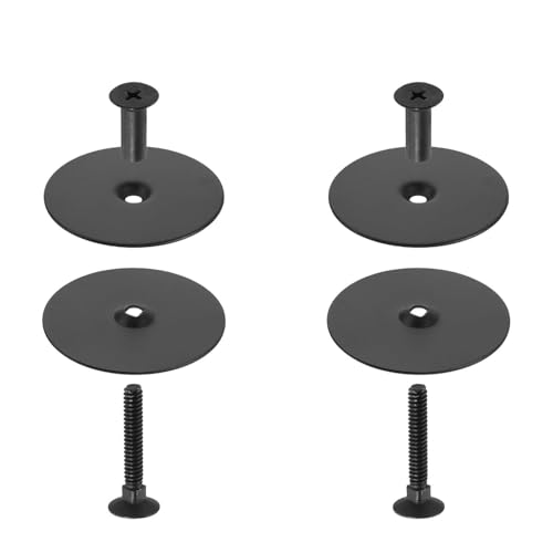 SUMBIN Türloch-Abdeckplatte, Füllplatte, Riegel-Abdeckplatte, 6,1 cm Durchmesser, 2,5 cm und 5,1 cm Verbindungsschrauben in mattschwarzem Finish, 2 Stück SUMBIN Türloch-Abdeckplatte, Füllplatte, Riegel-Abdeckplatte, 6,1 cm Durchmesser, 2,5 cm und 5,1 cm Verbindungsschrauben in mattschwarzem Finish, 2 Stück von SUMBIN