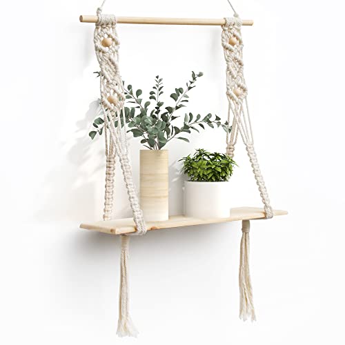 SUMGAR Wandregal Holz Makramee Wandbehang Regal Wand Boho Deko Schweberegal Quaste Handgewebte Natürliches Treibholz Hängeregal Chic Schwimmende Regale Für Wohnzimmer Schlafzimmer Badezimmer SUMGAR Wandregal Holz Makramee Wandbehang Regal Wand Boho Deko Schweberegal Quaste Handgewebte Natürliches Treibholz Hängeregal Chic Schwimmende Regale Für Wohnzimmer Schlafzimmer Badezimmer von SUMGAR