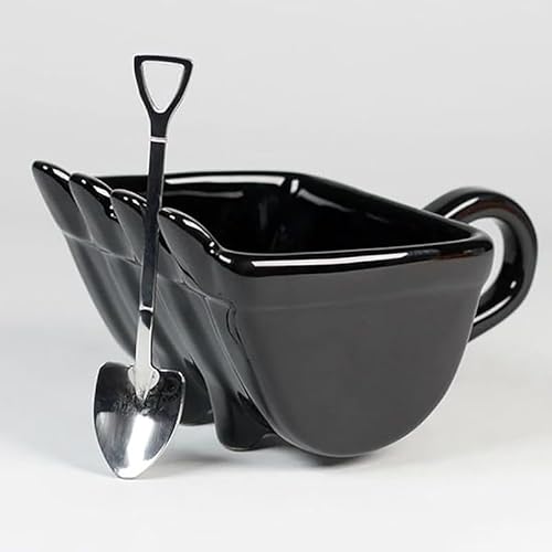 1Pc Kreative 3D Bagger Eimer Modell Cafe Kaffeetasse mit Spaten Schaufel Löffel Lustige Bagger Aschenbecher Kuchen Behälter Tee Tasse von SUMKTO