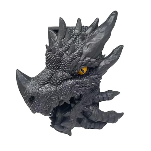 SUMKTO Drachens tatue Buchs tütze Gothic Dragon Buchs tützen Harz-Buch-Unterstützung dekorative Figur Tischplatte Ornament für Wohnzimmer Regale Schreibtisch Büro Geburtstags Geschenk von SUMKTO