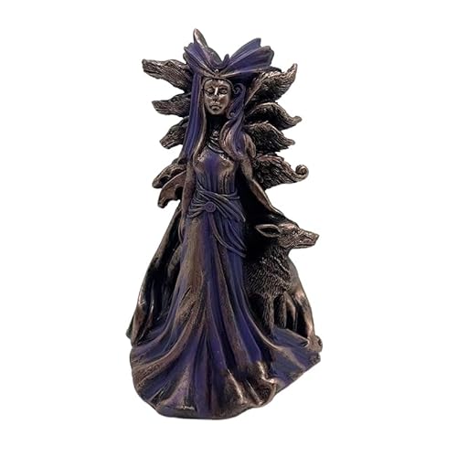 SUMKTO Künstlerische Harz Figur der Hekate, griechische Gottheit der Zauberei mit ihren Hunden; Einzigartiges Wohnzimmer dekor. von SUMKTO
