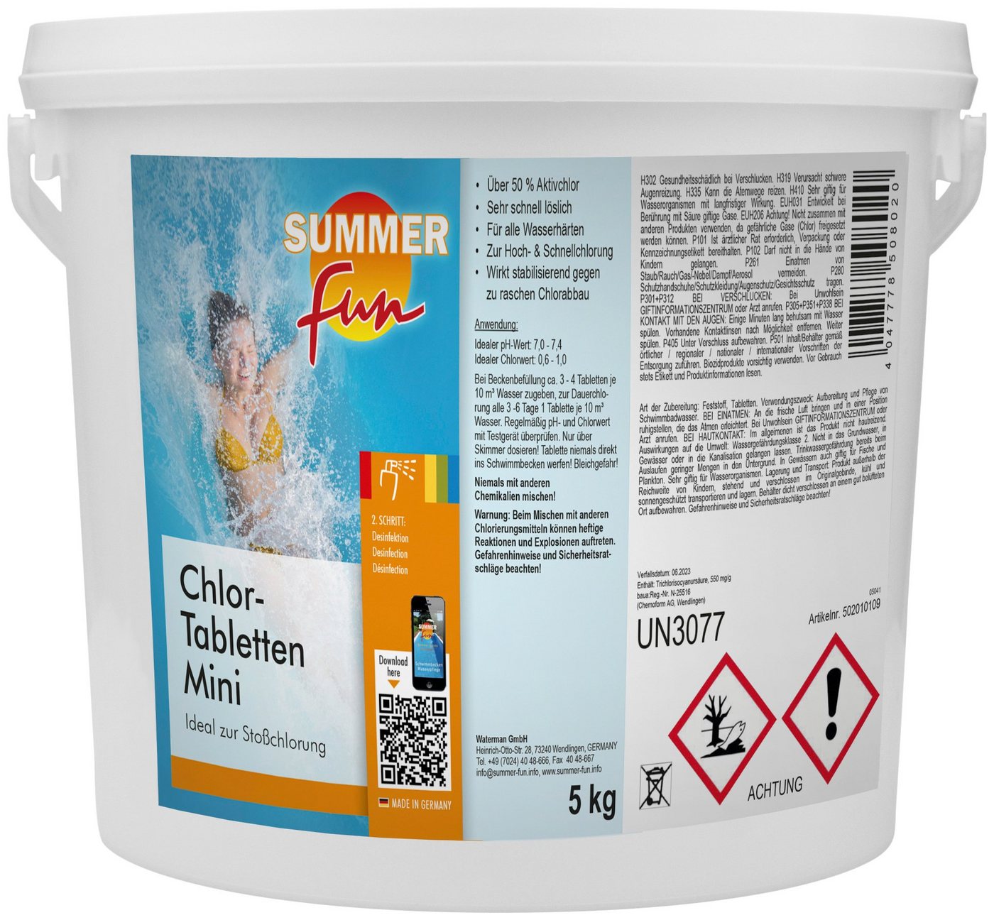 SUMMER FUN Chlortabletten Chlor-Mini-Tabletten, 5 kg von SUMMER FUN