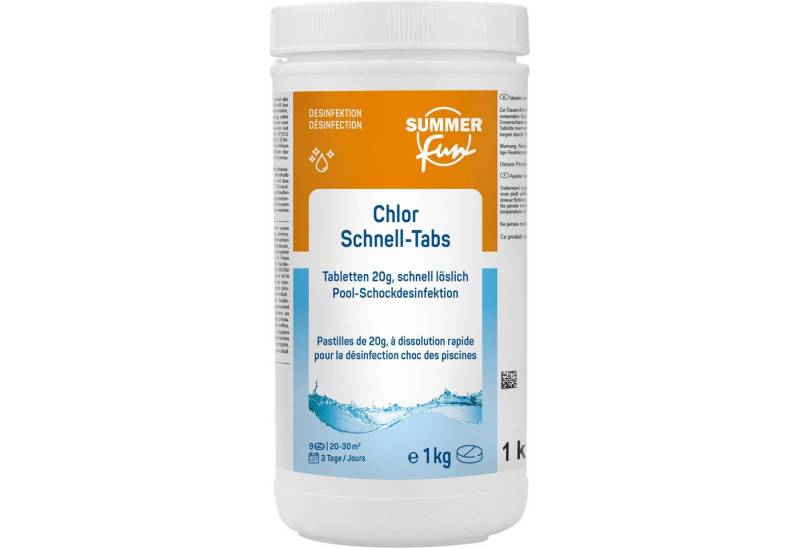 SUMMER FUN Poolpflege Summer Fun Chlor Schnell-Tabs 20 g - 1 kg von SUMMER FUN