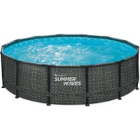 Summer Waves - Pool Frame Dark Herringbone Print Elite 4,27 m x 1,07 m Pool von SUMMER WAVES
