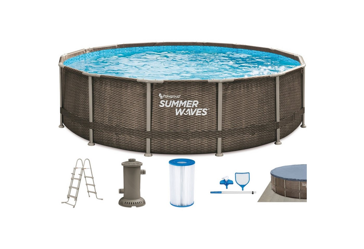 SUMMER WAVES Framepool TW28-P4Q01442B0EU Frame Elite Pool Dunkles Doppel-Rattan 427 x 107 SUMMER WAVES Framepool TW28-P4Q01442B0EU Frame Elite Pool Dunkles Doppel-Rattan 427 x 107 von SUMMER WAVES