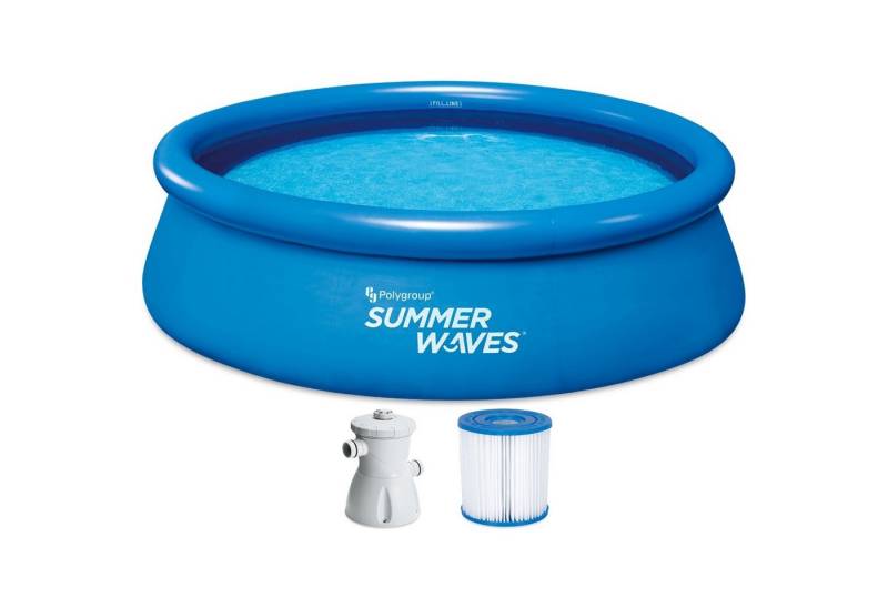 SUMMER WAVES Framepool TW34-P1001030A0EU Quick Up Pool Set 305 x 76 cm mit Filterpumpe von SUMMER WAVES