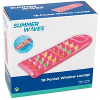 Summer Waves - Luftmatratze 18-Pocket Lounge mit Sichtfenster - Rosa von SUMMER WAVES