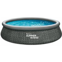 Summer Waves Pool Set Dark Herringbone 3,96m x 84cm 7147 Liter Quick Up Pool von SUMMER WAVES