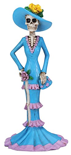 Dod Blue Senorita Mexican Traditional Skeleton Figurine by Summit von SUMMIT COLLECTION