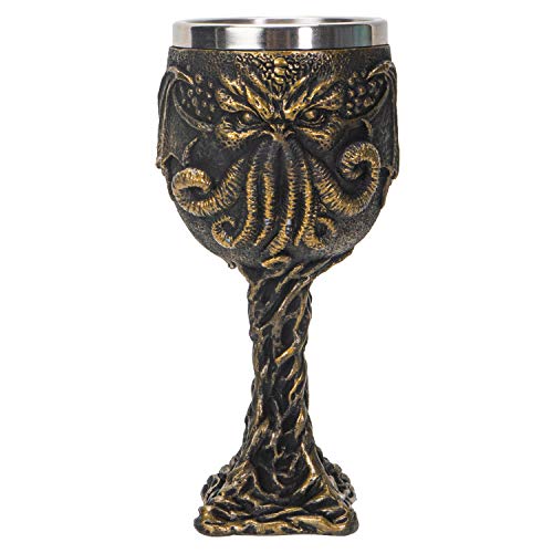 SUMMIT COLLECTION The Call of Cthulhu Sea Monster Weinglas, 17,1 cm hoch, 207 ml, Gothic-Weinkelch von SUMMIT COLLECTION