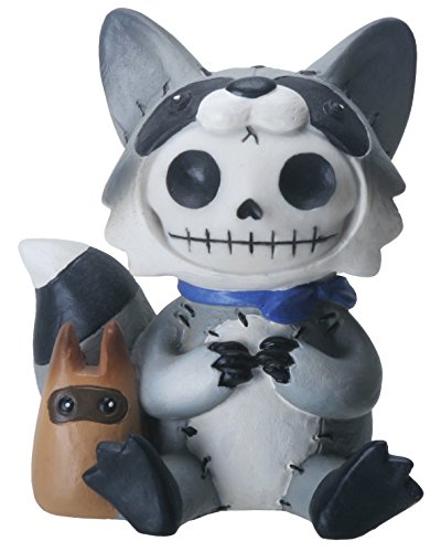 YTC Summit International Furrybones Bandit Skeleton in Raccoon Costume with Baby Raccoon Figurine von SUMMIT COLLECTION