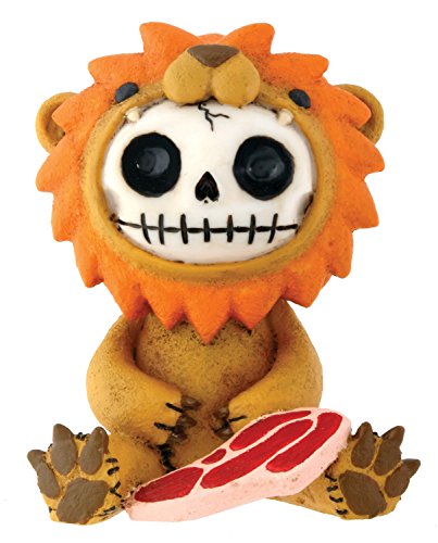 YTC Summit International Furrybones Raion Skeleton in a Lion Costume with a Steak Figurine Statuette New von SUMMIT COLLECTION
