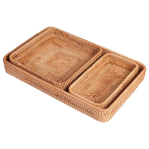 3 Teilige Handgewebte Rattan Servierschalen Die Rechteckige Gewebte Speicherkörbe Für Die Organisation Von Arbeitsplatten Kaffeetische Home Decors Rattan Counter Decors Organisieren 3 Teilige Handgewebte Rattan Servierschalen Die Rechteckige Gewebte Speicherkörbe Für Die Organisation Von Arbeitsplatten Kaffeetische Home Decors Rattan Counter Decors Organisieren von SUMMITDRAGON