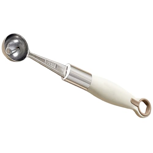 304 Stahlstahl Melonenballer Ice Cream Löffel Nonslip Dessertutensilien Für Früchte Fleischbällchen Cookie Teig Melon Baller von SUMMITDRAGON