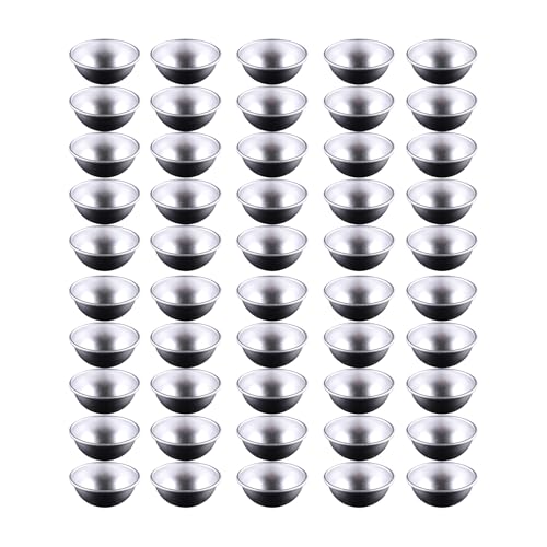 50pieces Halbkreisförmige Kuchenpfannen Set Aluminium Backformen Für Professionelle Dessert Präsentation Metallpudding Backwaren von SUMMITDRAGON
