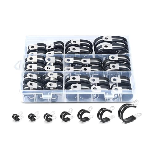 60pcs Kabelklemmen Sortiment Für Rohr Und Draht Installation Gummi Gepolstertes Edelstahlclip Mit Schraubendraht Management Klemmen 60pcs Kabelklemmen Sortiment Für Rohr Und Draht Installation Gummi Gepolstertes Edelstahlclip Mit Schraubendraht Management Klemmen von SUMMITDRAGON