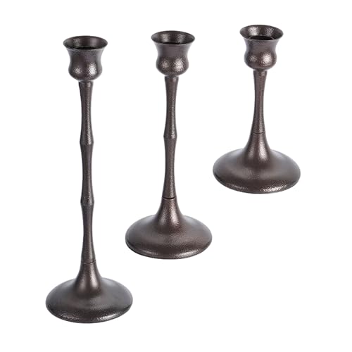 Candlestick Retro Iron Taper Kerzenhalter Set Von 3 Für Mantel Und Tischplatten Display Kerzenhalter Retro von SUMMITDRAGON