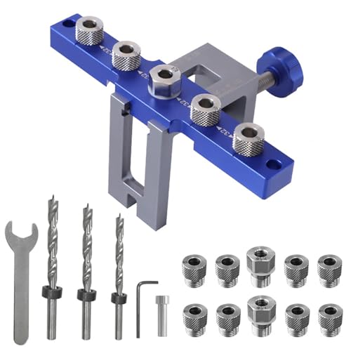Dübel Jigs Bohrer Kits Verstellbare Holzbearbeitung Bohrlokator Puncher Set Holzbearbeitung 6/8/10mm Bohrführer Möbelzeugwerkzeug von SUMMITDRAGON