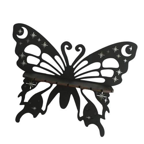 Elegante Holz Schmetterlingsform Ausgehöhlten Kristall Display Wand Hanging Kerzenhalter Organisatoren Für Zuhause Dekore Holz Schmetterling Wandschelf von SUMMITDRAGON