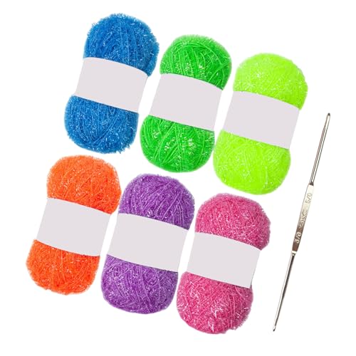 Farbiges Häkelgarn Für Geschirrtücher Waschlappen Häkeln Funkelnder Polyestergarn 1 76oz196 Yards Jeweils Für Stricken Handgefertigtes Handwerk Farbiges Häkelgarn Für Geschirrtücher Waschlappen Häkeln Funkelnder Polyestergarn 1 76oz196 Yards Jeweils Für Stricken Handgefertigtes Handwerk von SUMMITDRAGON