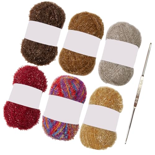 Farbiges Häkelgarn Für Geschirrtücher Waschlappen Häkeln Funkelnder Polyestergarn 1 76oz196 Yards Jeweils Für Stricken Handgefertigtes Handwerk Farbiges Häkelgarn Für Geschirrtücher Waschlappen Häkeln Funkelnder Polyestergarn 1 76oz196 Yards Jeweils Für Stricken Handgefertigtes Handwerk von SUMMITDRAGON