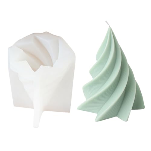 Flexibler Silikonform Handgefertigt Duftende Kerzenform Geometrische Weihnachtsbaum Aromatherapys Schimmelpilze Häuserdekorationen Duft Kerzenkreation von SUMMITDRAGON