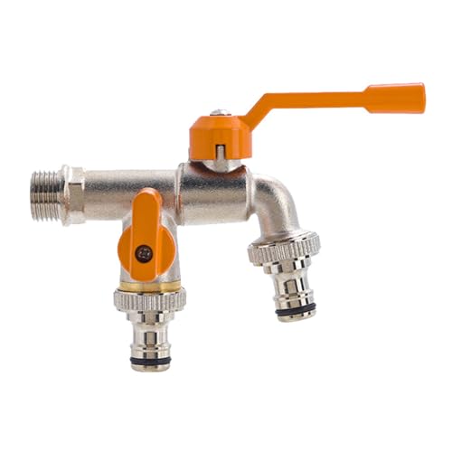 Garten Wasser Wasserhahn Freien Mit Doppelter Auslass Außerhalb Der Wand Montiert Garten Wasser Wasserhahn Messingventile Outdoor Zapfen Messing Doppelzapfen von SUMMITDRAGON