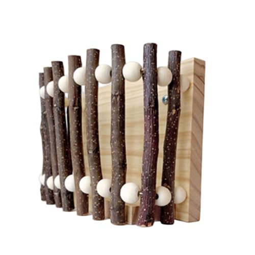 SUMMITDRAGON Haltbarkeit Tiergrasspender Mit Holzkauflächen Für Rennmäuse Und Haustier Dentale Care Natural Holz Haustier Feeder von SUMMITDRAGON