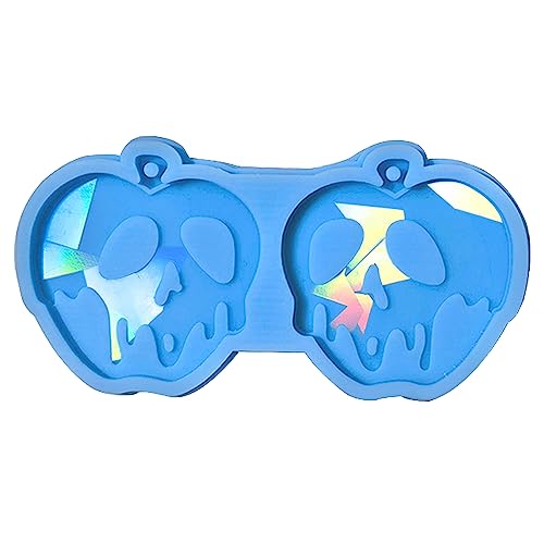Leichter Schattenschlüsselkettenanhänger Silikonform Schädel Äpfel Holographische Ohrringe Ornamente Schimmel Für Geburtstag Geschenkschädel Äpfel von SUMMITDRAGON