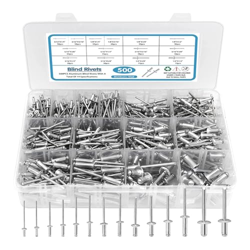 Multipurpose Nieten Sortimentset Mit Waschern Automobilnieten Sortierte Sammlung Hochleistungsnieten 500 PCS Automotive von SUMMITDRAGON