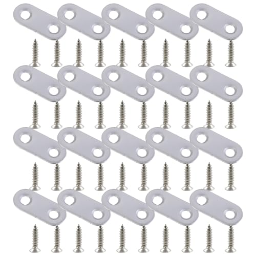 Packung Mit 20 Tragbaren Robusten Flachen Klammern Edelstahl Klammerteller Dekoration Für Schränke Einfach Installion Edelstahlhalterungen von SUMMITDRAGON