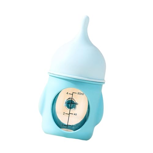 SUMMITDRAGON Praktische Tierfütterungsflasche Mit Klarem Maßstab Und Silikonnippel Accessoire Für Neugeborene Kätzchen Welpen 80 Silikon Brustwarzenflasche von SUMMITDRAGON