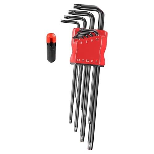 SUMMITDRAGON 9 Stück/Set Torxs Star Wrench Hexagonal Stahl Sechseckalalal Spanner Professional Reparaturwerkzeug Für Mechanik Und Projekte Allens Wrench Set Professional Mechanics Tool von SUMMITDRAGON