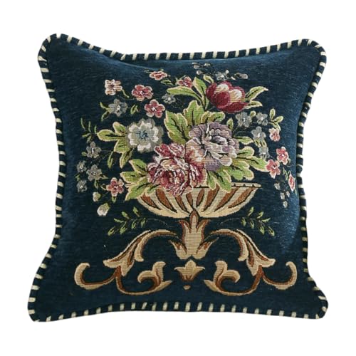 SUMMITDRAGON Blumenmuster Werfen Kissenkoffer Bequemer Polyester Stoff Kissenbezug Luxuriöses Gefühl Mit Blumenverzierung Home Decors Werfen Kissen Kissen von SUMMITDRAGON