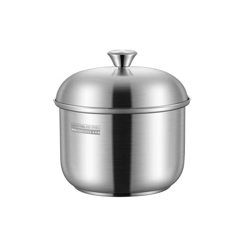 SUMMITDRAGON Dampfer Eierschale Flecken Ohne Stahl Reisschale Mit Deckel Obst Salat Dessert Suppe Schüssel Puddings Behälter Küchentischwaren Küche Dampfsuppe Schüssel Mit Deckel von SUMMITDRAGON