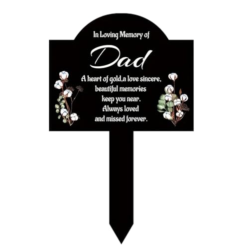 SUMMITDRAGON Friedhof Dad Memorial Grabmarker Für Garten Und Innenausstellungsfriedhof Verlust Sympathie Geschenk Outdoor Outside Haustier Erinnerung Stufe von SUMMITDRAGON
