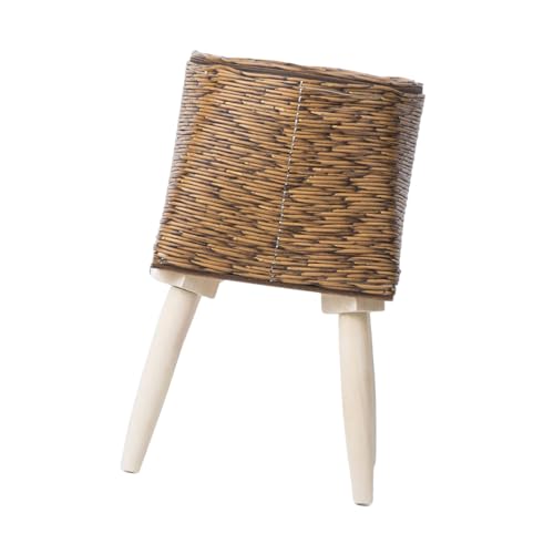 SUMMITDRAGON Hell Wicker Look Pflanzenbehälter Künstlicher Rattan Gewebte Blumentöpfe Elegante Pflanzertöpfe Für Home Decoration Drainage Hole Pflanzer von SUMMITDRAGON