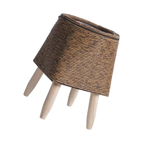 SUMMITDRAGON Hell Wicker Look Pflanzenbehälter Künstlicher Rattan Gewebte Blumentöpfe Elegante Pflanzertöpfe Für Home Decoration Drainage Hole Pflanzer von SUMMITDRAGON