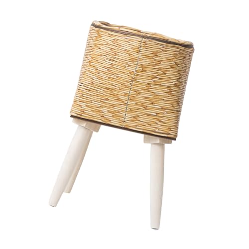 SUMMITDRAGON Hell Wicker Look Pflanzenbehälter Künstlicher Rattan Gewebte Blumentöpfe Elegante Pflanzertöpfe Für Home Decoration Drainage Hole Pflanzer von SUMMITDRAGON